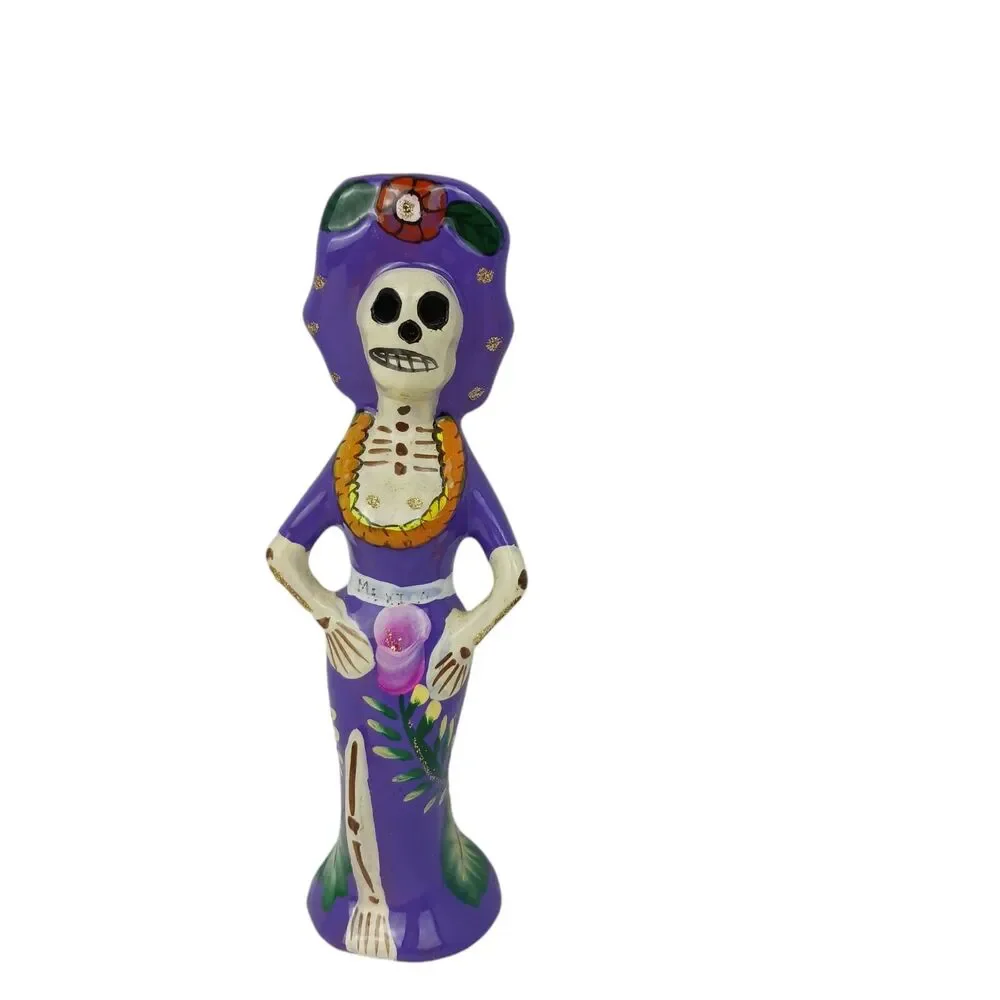 Day of the Dead Catrina Hand Painted Mexican Folk Art Figurine